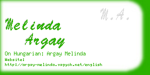 melinda argay business card